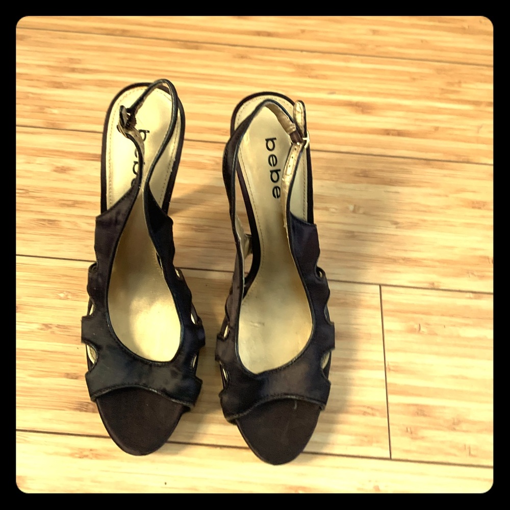 Bebe Gold and Brown High Heels